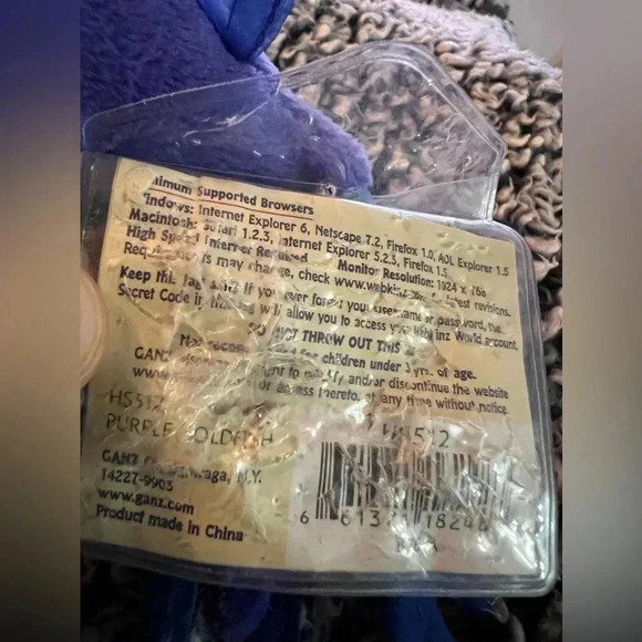 Ganz | Webkinz, Lil’ Kinz Purple Goldfish plush/stuffed animal. - Picture 13 of 13